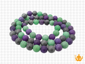 6mm Matte Amethyst, Aventurine, Hematite Round Beads 15.5", Natural [6x93m]