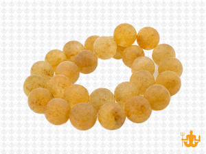 10mm Matte Golden Rutilated Round Beads 15.5", Natural [10m7m]