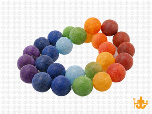 10mm Matte 7 Chakra Round Beads 15.5", Natural [10m55m]