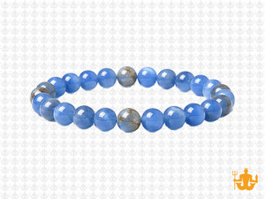 6mm Blue Calcite Bracelet 7.5", Natural [b2m6]