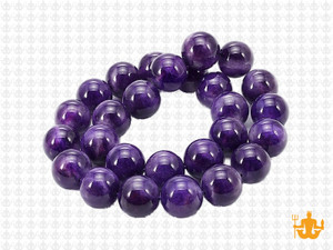 10mm Amethyst Round Beads 15.5" dyed quartz [10d11]