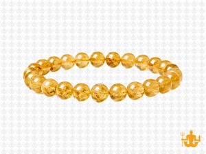 6mm Golden Rutilated Bracelet 7.5", Natural [b2m7]