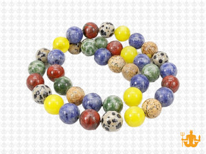 8mm Mix Stone Round Beads 15.5" dyed [8x1]