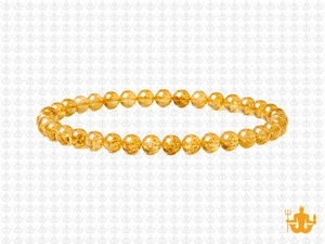 4mm Golden Rutilated Bracelet 7.5", Natural [b1m7]