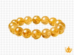 10mm Golden Rutilated Bracelet 7.5", Natural [b4m7]