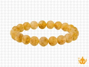 8mm Matte Golden Rutilated Bracelet 7.5", Natural [b3m7m]