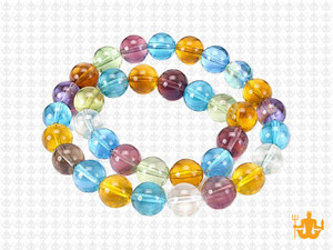 8mm Mix Light Quartz Round Beads 15.5" dyed [8x16]