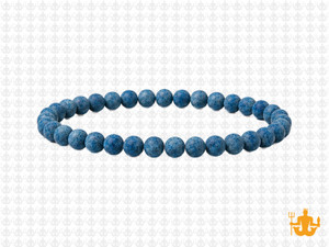 4mm Matte Blue Apatite Bracelet 7.5", Natural [b1m8m]