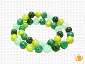 8mm Mix Green Jade Round Beads 15.5" dyed [8x18]