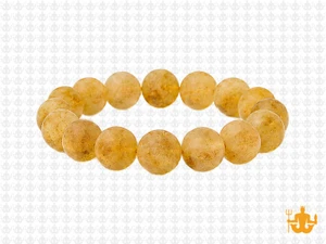 10mm Matte Golden Rutilated Bracelet 7.5", Natural [b4m7m]