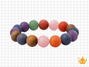 10mm Matte 7 Chakra Bracelet 7.5", Natural [b4m54m]
