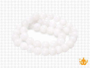 8mm Polish & Matte White Obsidian Round Beads 15.5" [8x33]