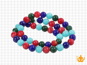 8mm Mix Jade Round Beads 15.5" dyed [8x42]