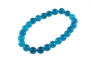 6mm Violet Jade Elastic Bracelet 7.5" Natural Dyed [b2c56]