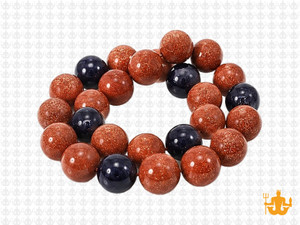 10mm Fusion Goldstone Round Beads 15.5" synthetic [10d26]