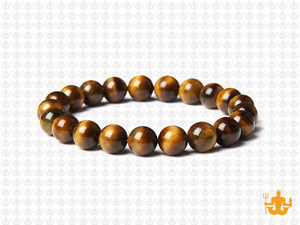 8mm Tiger Eye Elastic Bracelet 7.5" natural [b3d2]