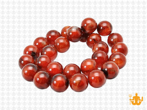 10mm Red Fire Agate Round Beads 15.5" heated [10f17r]