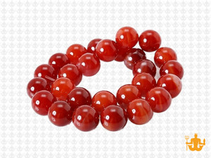 10mm Red Banded Agate Round Beads 15.5" heated [10f20]