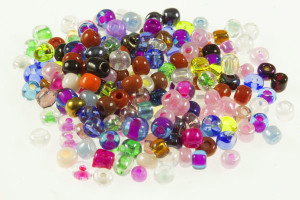 Seed bead 3mm 8/o 400pcs, Mix Inside Line Colors [g2y]
