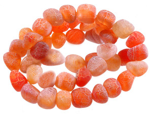 10mm Red Spider Agate Nugget Beads 15.5" dyed [h27r]