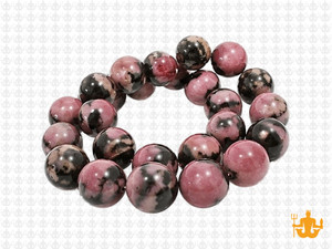 10mm Rhodonite with Matrix Round Beads 15.5" natural [10r14]