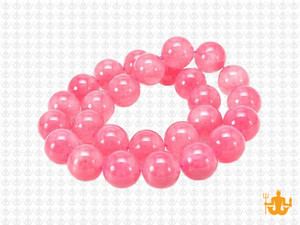 10mm Fuchsia Ice Quartz Round Beads 15.5" dyed [10r19f]