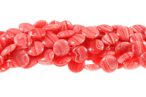 12mm Rhodochrosite Coin Beads 15.5" synthetic [s4f6-12]