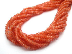 4mm Apricot Jade Faceted Rondelle Beads 15.5" dyed [sc1c59]