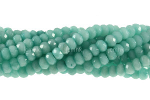 8mm Amazonite Faceted Rondelle Beads 15.5" synthetic [sc3d51]