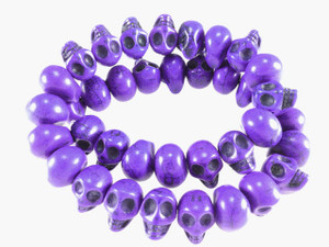 14x10mm Purple Magnesite Skull Beads 15.5" [t177p]