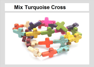12x16mm Mix Magnesite cross Beads 15.5" [t355x]