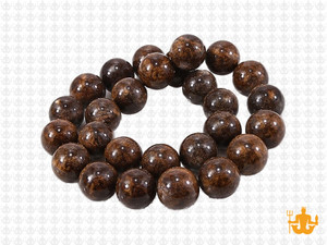 10mm Bronzite Round Beads 15.5" natural [10r72]