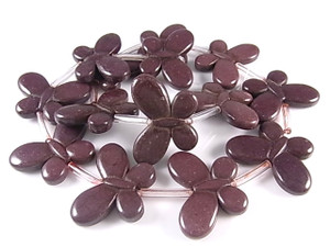 25x35mm Coffee Magnesite Butterfly Beads 15.5" [t363c]