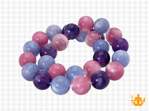 10mm Sunstone, Aquamarine & Amethyst Round Beads 15.5" natural [10r77]