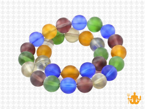 10mm Mix Dark Quartz Round Beads 15.5" dyed [10x11]