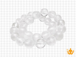 10mm Crystal Polish & Matte Round Beads 15.5" synthetic [10x14]