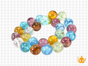 10mm Mix Quartz Round Beads 15.5" dyed [10x16]