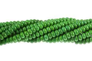 8mm Green Turquoise Rondelle Beads 15.5" stabilized [t3g8]