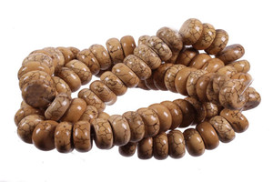 12mm Turquoise Rondelle Beads 15.5" stabilized [t3y12]