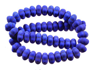 14x7mm Matte Lapis Magnesite Pumpkin Beads 15.5" [t412lm]