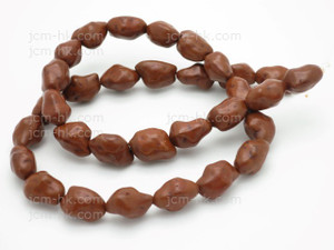 8x12mm Coffee Magnesite Nugget Beads 15.5" [t482c]