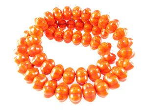 12x7mm Orange Magnesite Pumpkin Beads 15.5" [t513h]