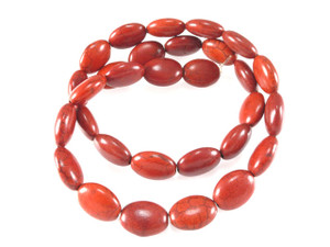 10x14mm Coffee Magnesite Puff Oval Beads 15.5" [t537c]