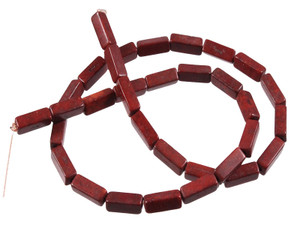 4x13mm Coffee Magnesite cube Beads 15.5" [t544c]