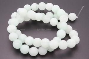 12mm Matte White Jade Round Beads 15.5" natural [12b40m]