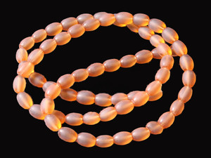 4x6mm Matte Topaz Rice Beads 15.5" synthetic [u72a7m]