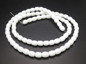 4x6mm White Obsidian Rice Beads 15.5" [u72b98]