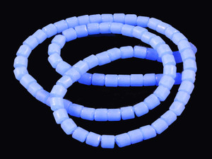 4x4mm Matte Aqua Quartz Tube Beads 15.5" synthetic [u77a70m]