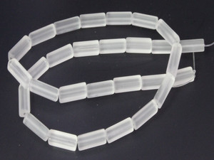 4x13mm Matte Crystal Cube Beads 15.5" synthetic [u81a5m]