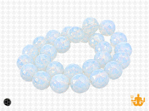 12mm Opalite Faceted Round About 36 Beads [uc10a43]